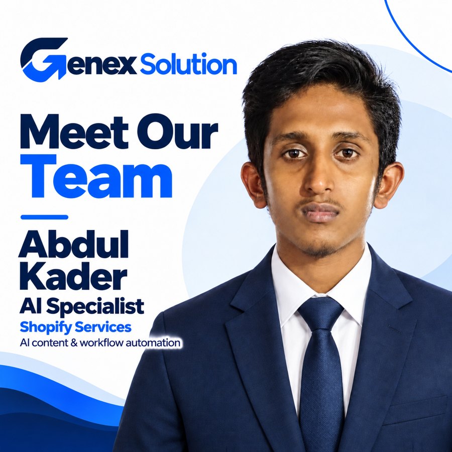 Abdul Kader, AI Specialist at Genex Solution